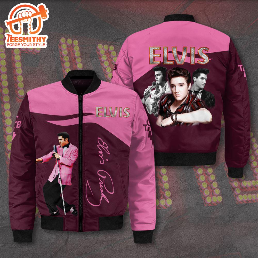 Elvis Presley Pink 3D Bomber Jacket