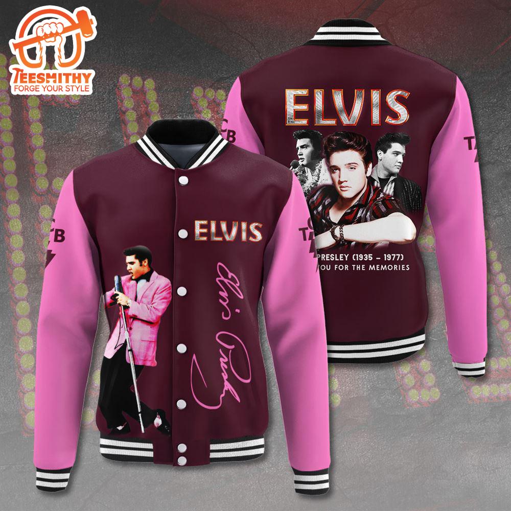 Elvis Presley Pink Love Varsity Jacket