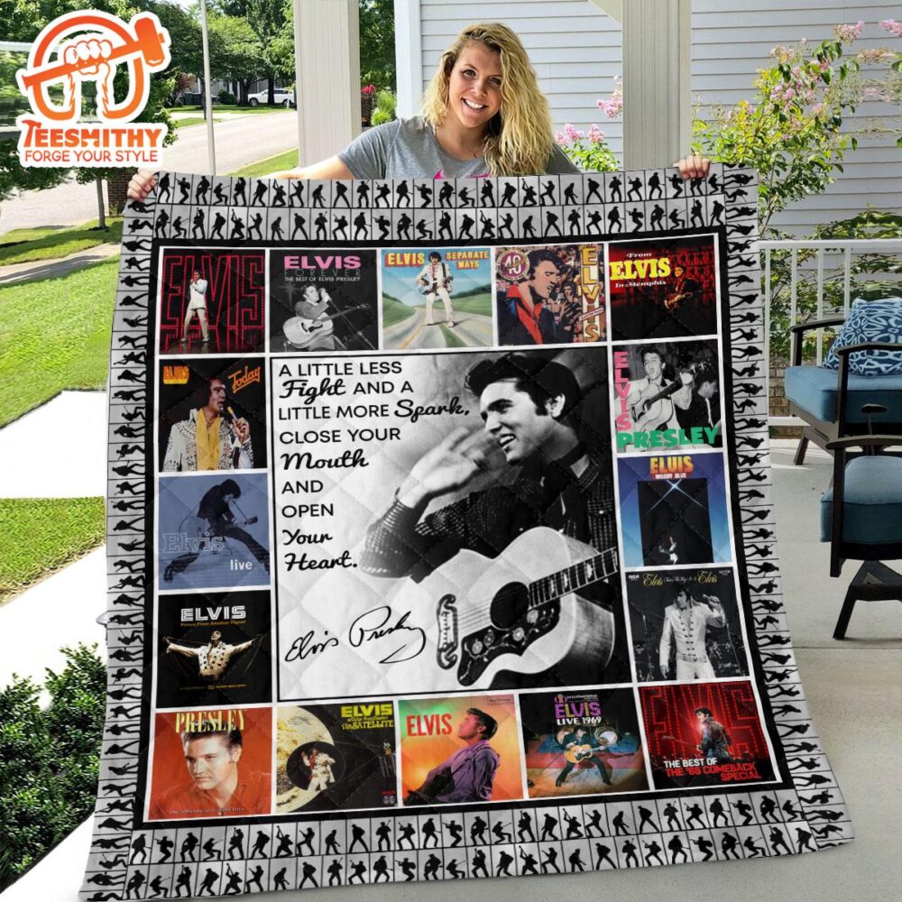 Elvis Presley Quilt Blanket Christmas For Fan