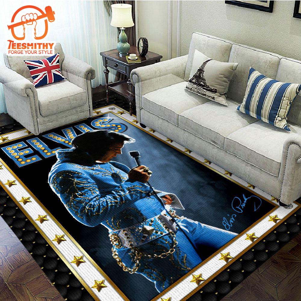 Elvis Presley Rectangular Rug Christmas For Fans