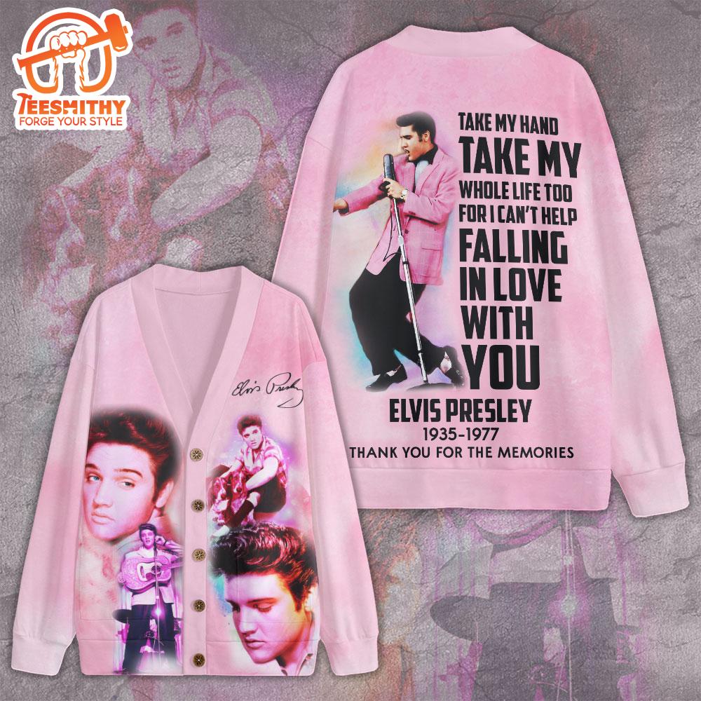 Elvis Presley Take My Hand, Elvis Presley Pink Cardigan