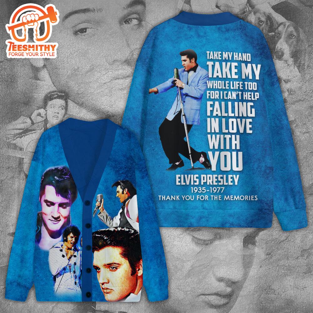 Elvis Presley Thank You For The Memory Fleece Cardigan