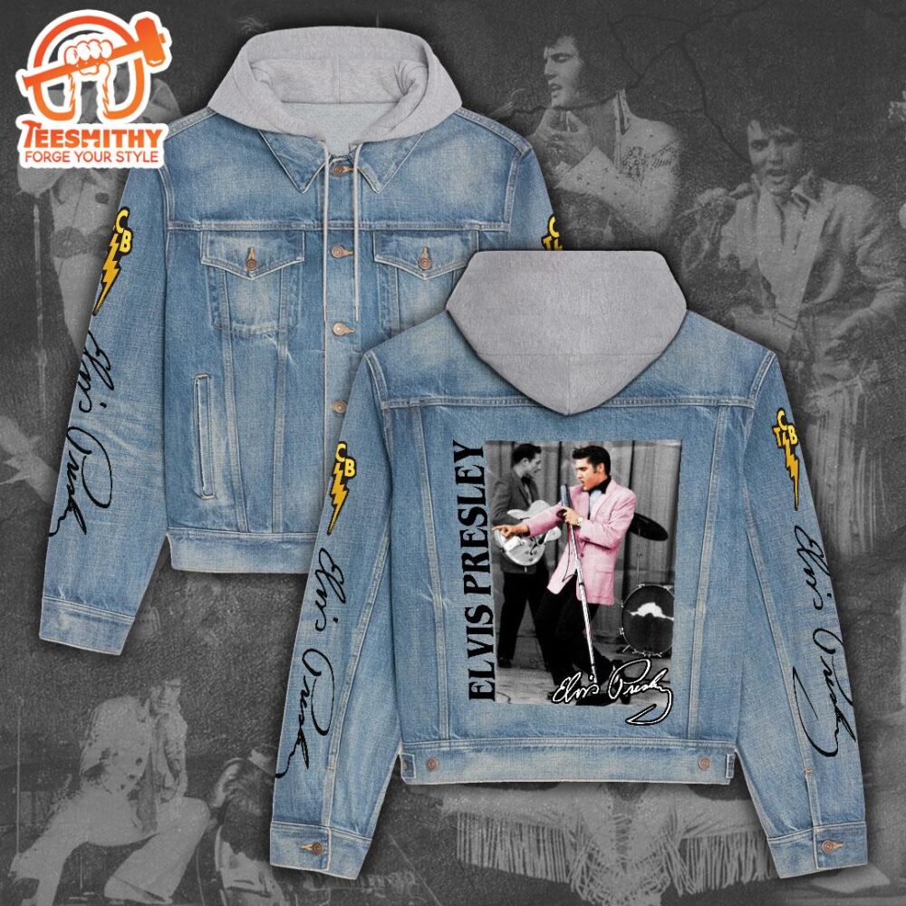 Elvis Presley The Tour Christmas Denim Hood Jacket For Fans