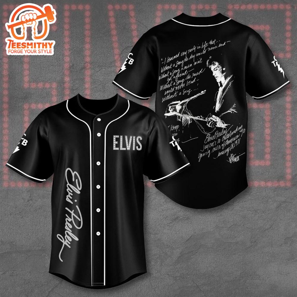 Elvis Presley Tour Music 2024 Baseball Jersey