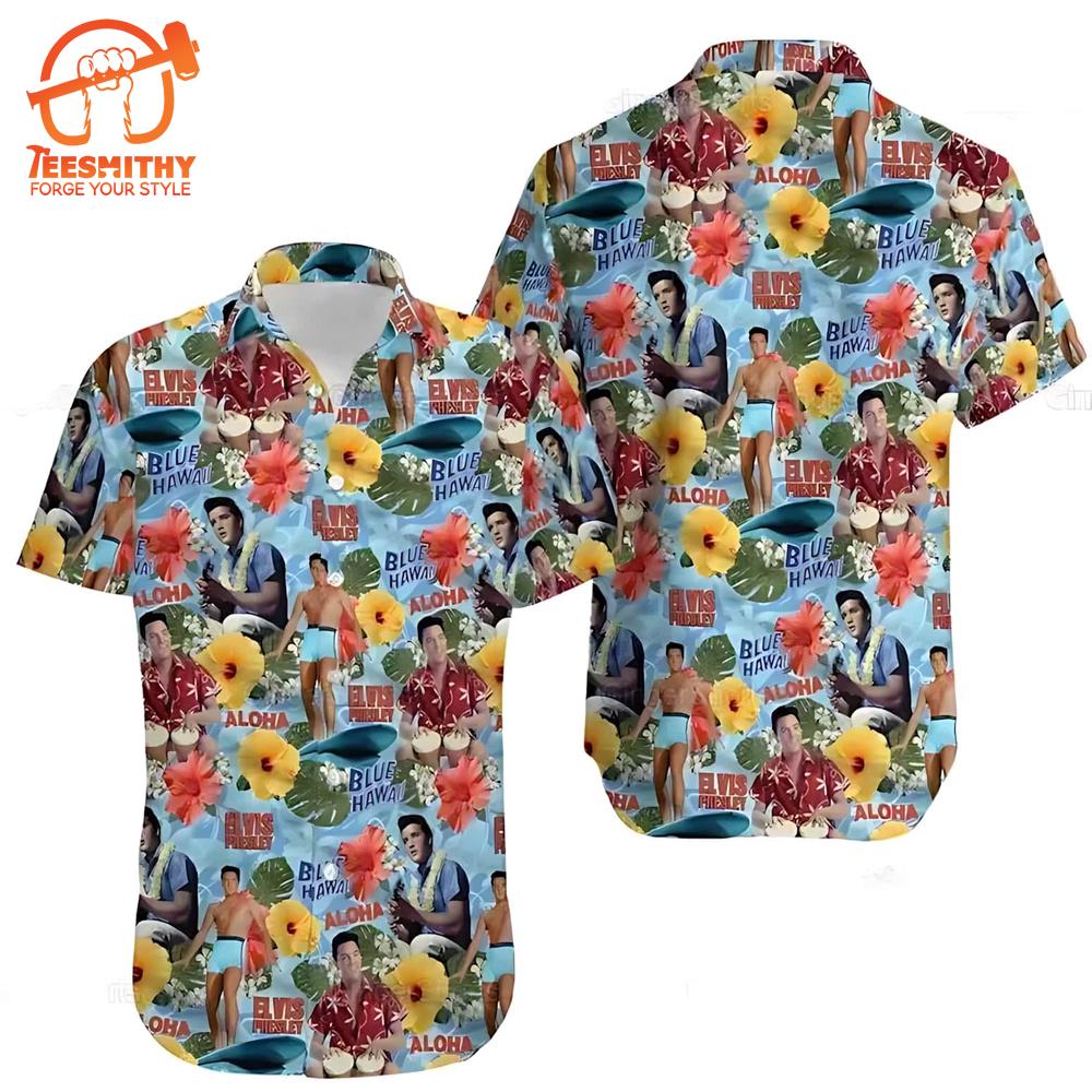 Elvis Presley Tropical Collage Hawaiian Aloha Shirts