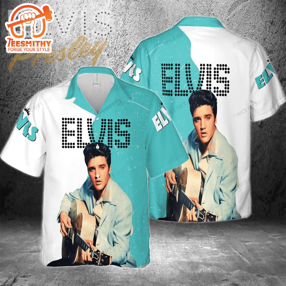 Elvis Presley Turquoise Dreams Hawaiian Aloha Shirts