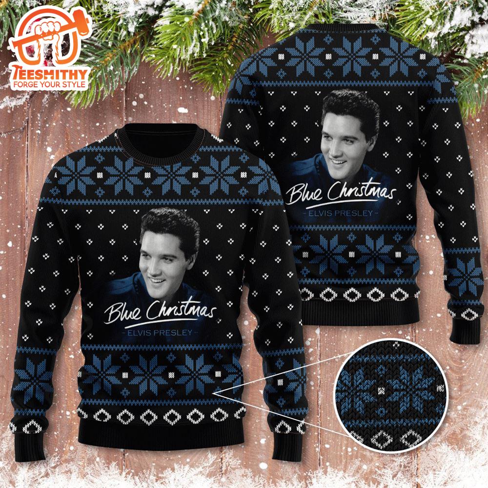 Elvis Presley Ugly Sweater, Elvis Presley All Over Print Sweater