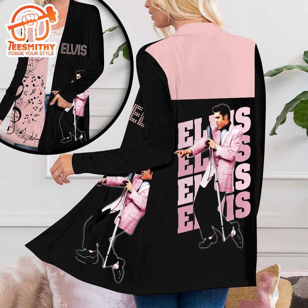 Elvis Presley Women’s Patch Pocket Cardigan Gift Christmas