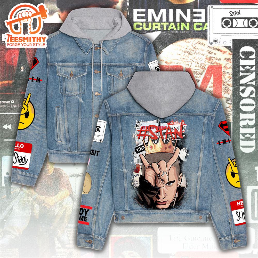 Eminem Women’s Gift Christmas Denim Hood Jacket For Fans