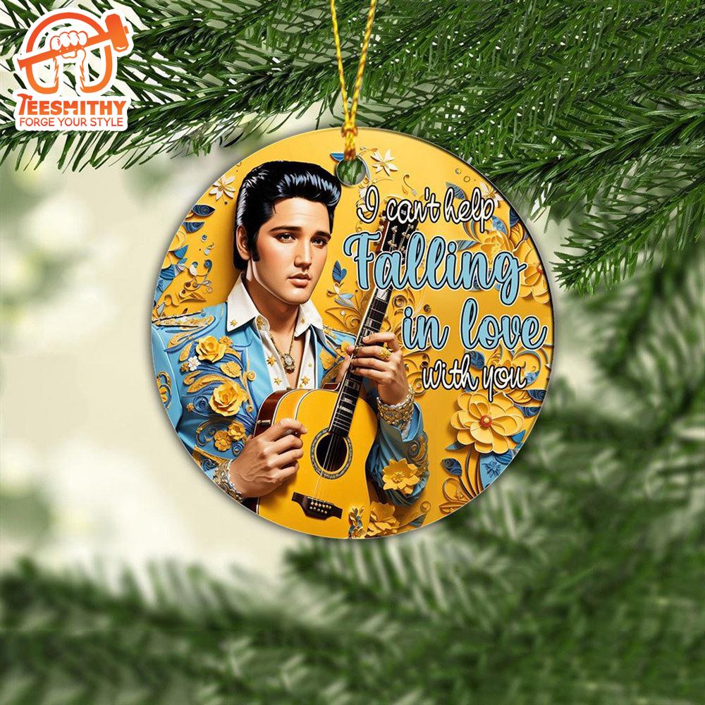 Fall For Elvis Presley He Never Leaves Ornament