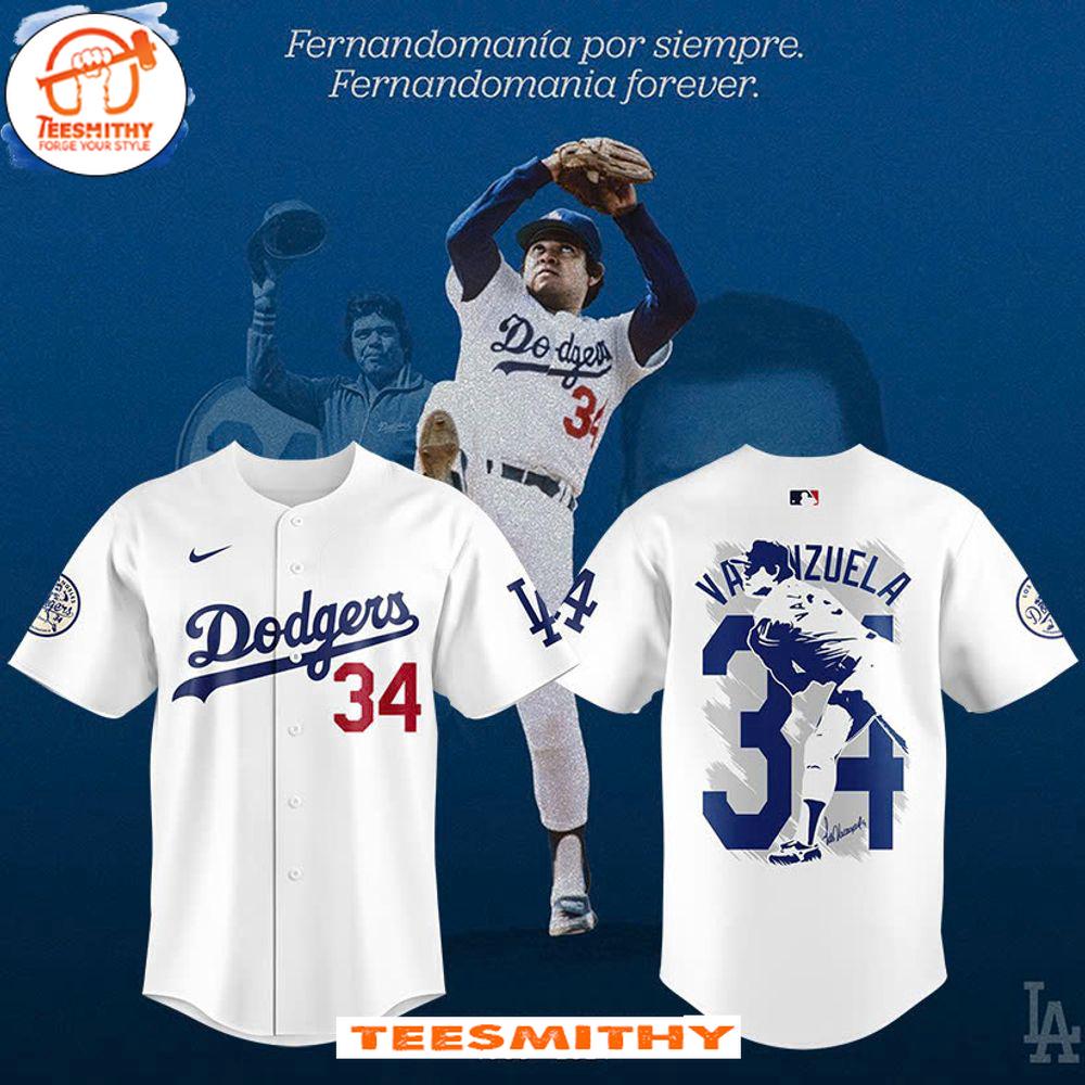 Fernando Valenzuela 34 Forever Special Baseball Jersey