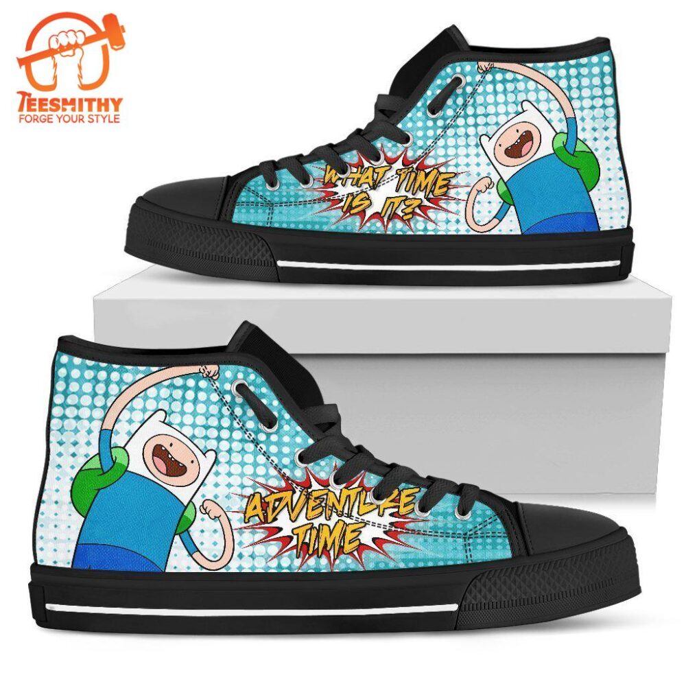 Finn Sneakers Adventure Time High Top Shoes Funny Gift