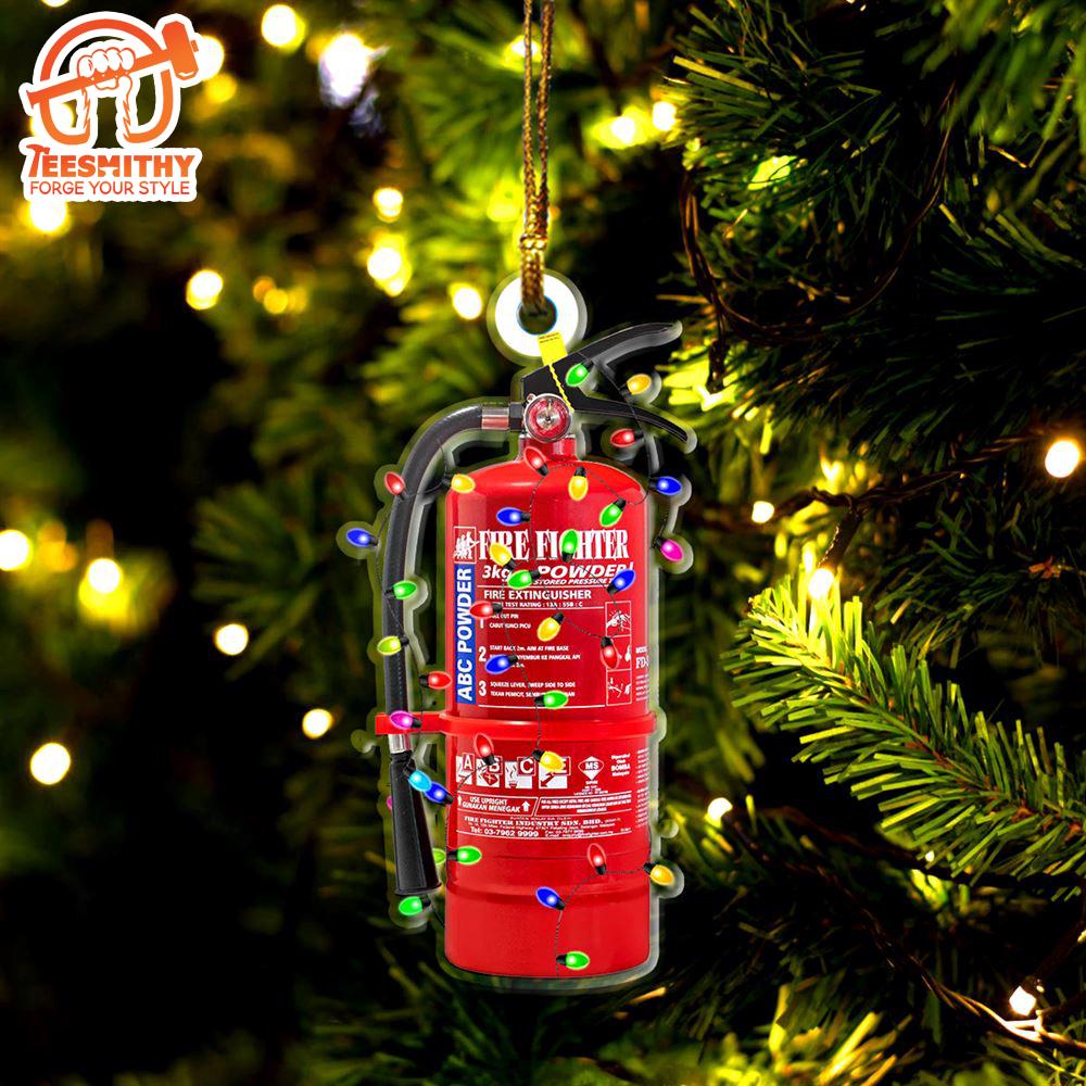 Christmas 2024  Firefighter Extinguisher Christmas Ornament