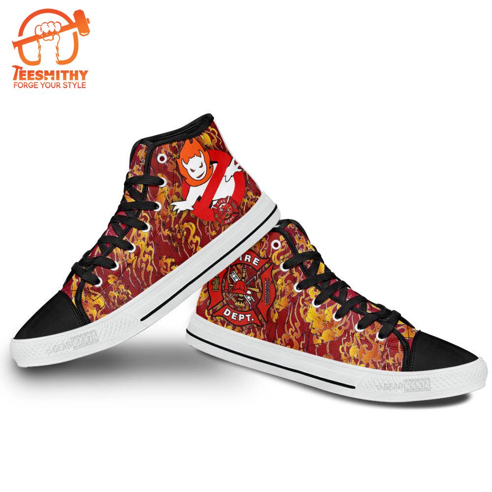 Firefighter Fire Buster High Top Shoes Custom