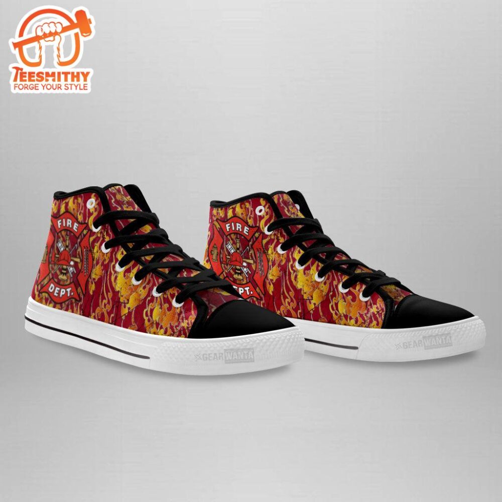 Firefighter Fire Buster High Top Shoes Custom