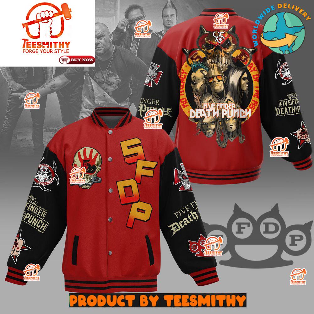 Five Finger Death Punch Band Baseball Jacket