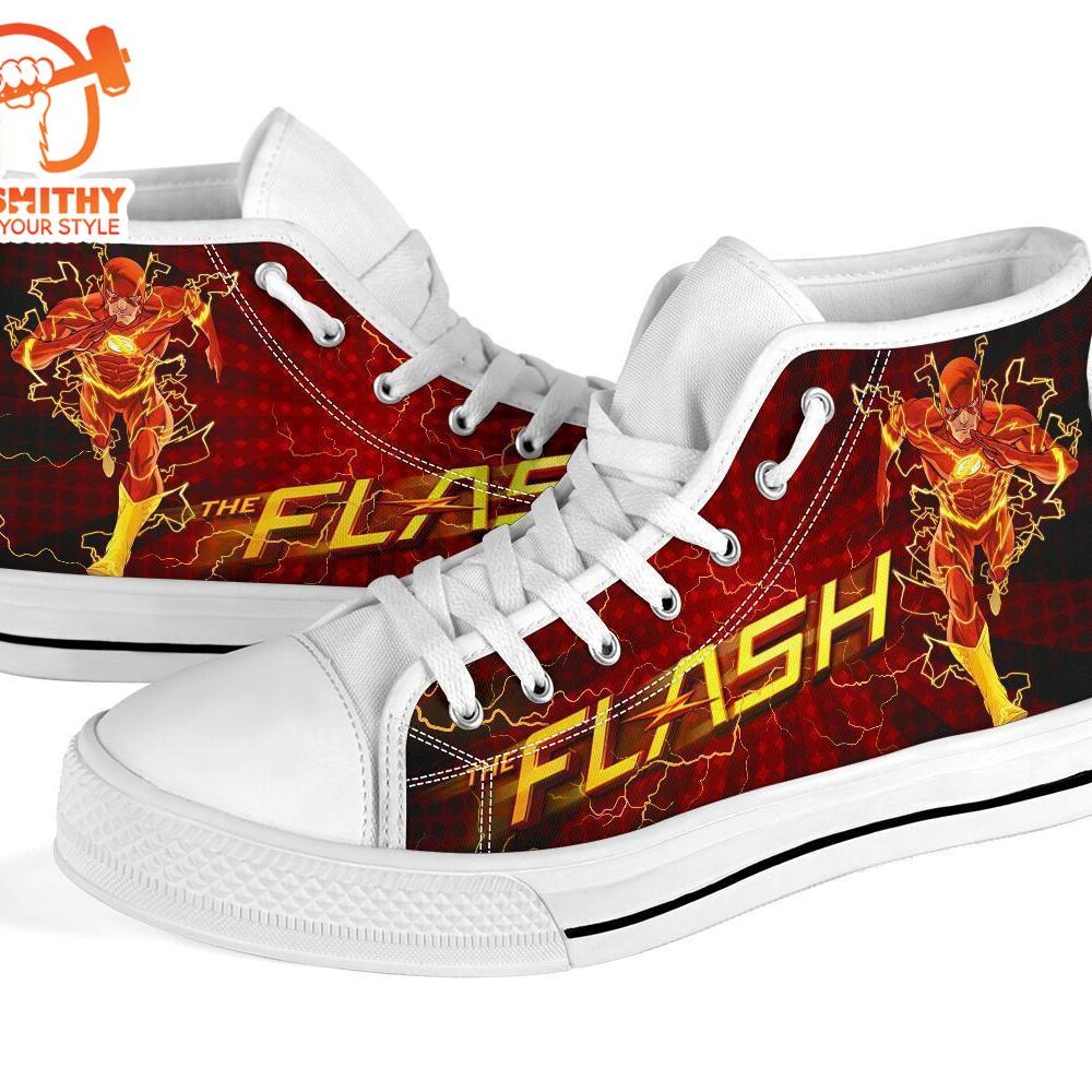 Flash Sneakers Super Heroes High Top Shoes Custom