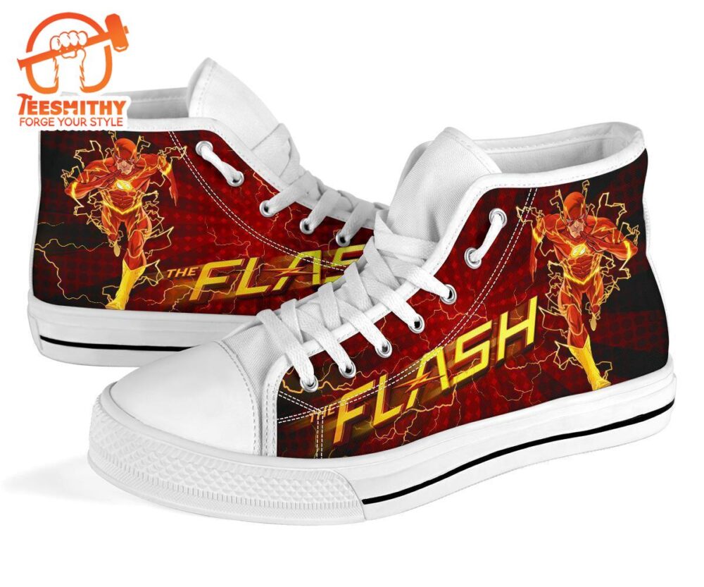 Flash Sneakers Super Heroes High Top Shoes Custom