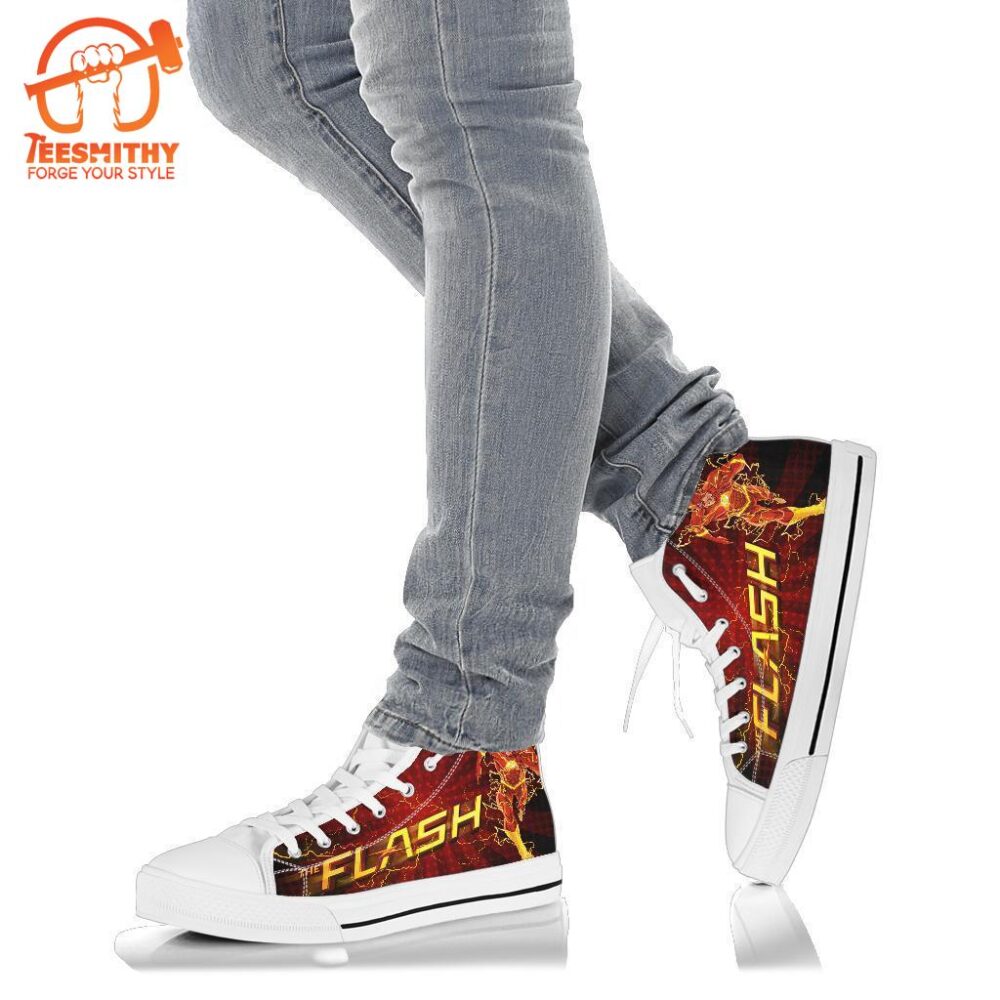 Flash Sneakers Super Heroes High Top Shoes Custom