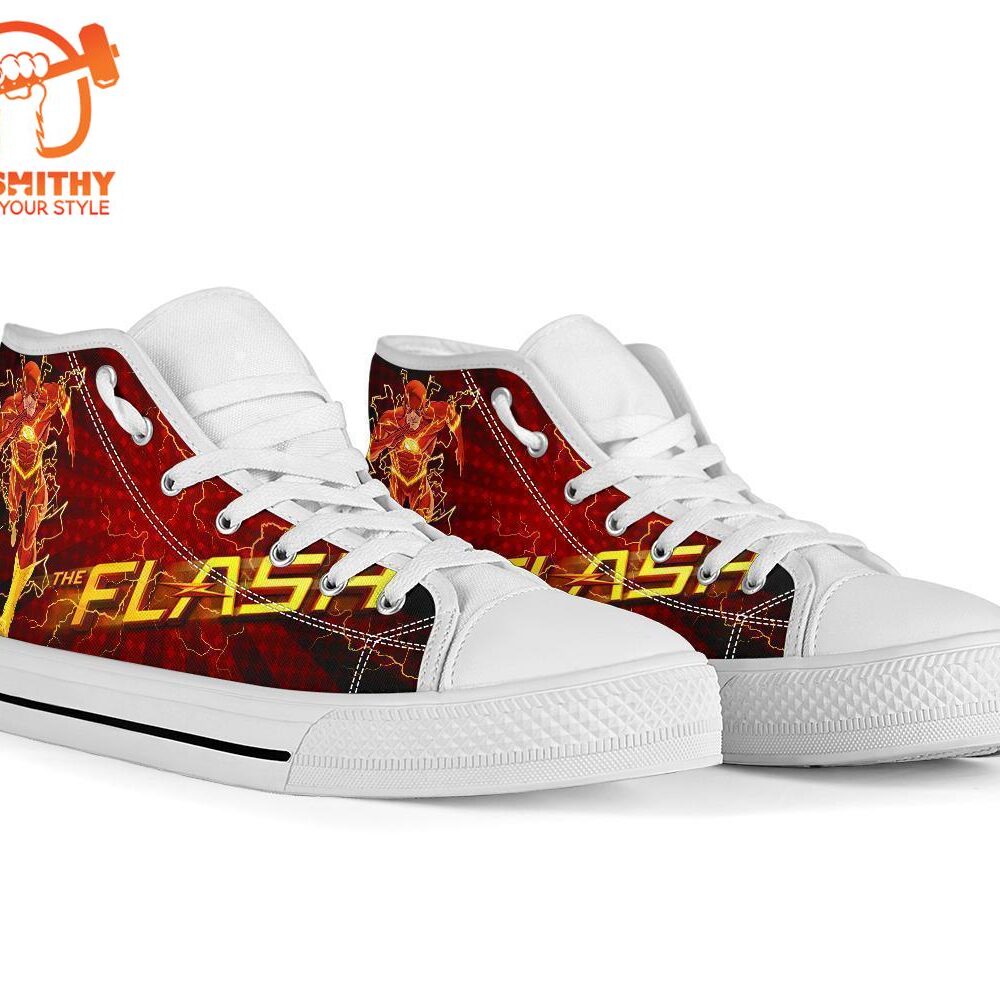 Flash Sneakers Super Heroes High Top Shoes Custom