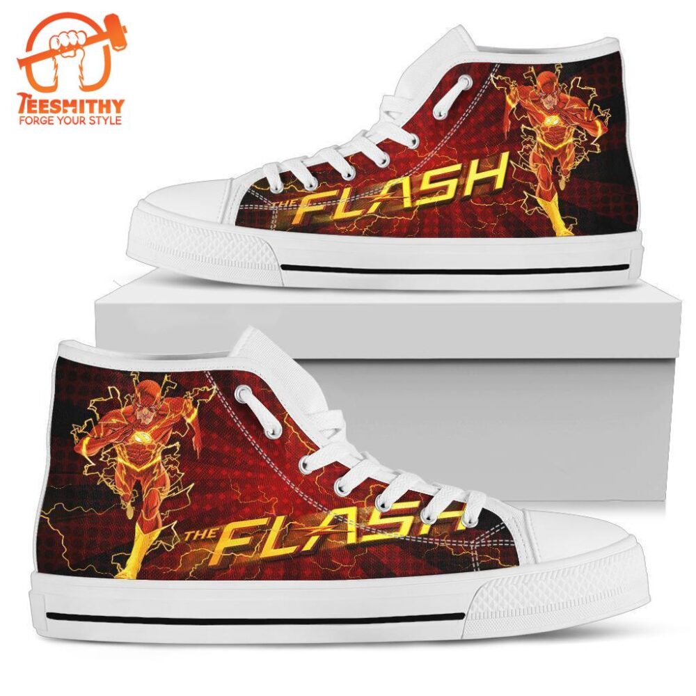 Flash Sneakers Super Heroes High Top Shoes Custom