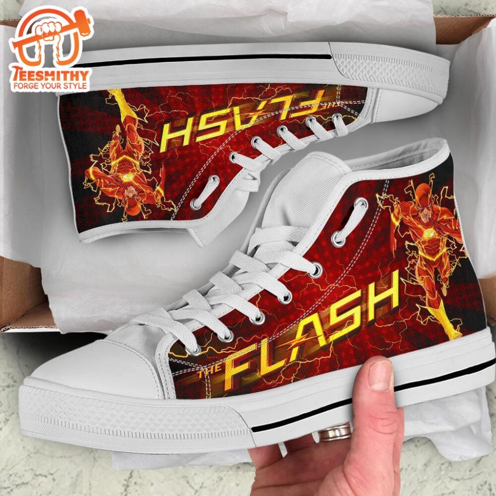 Flash Sneakers Super Heroes High Top Shoes Custom