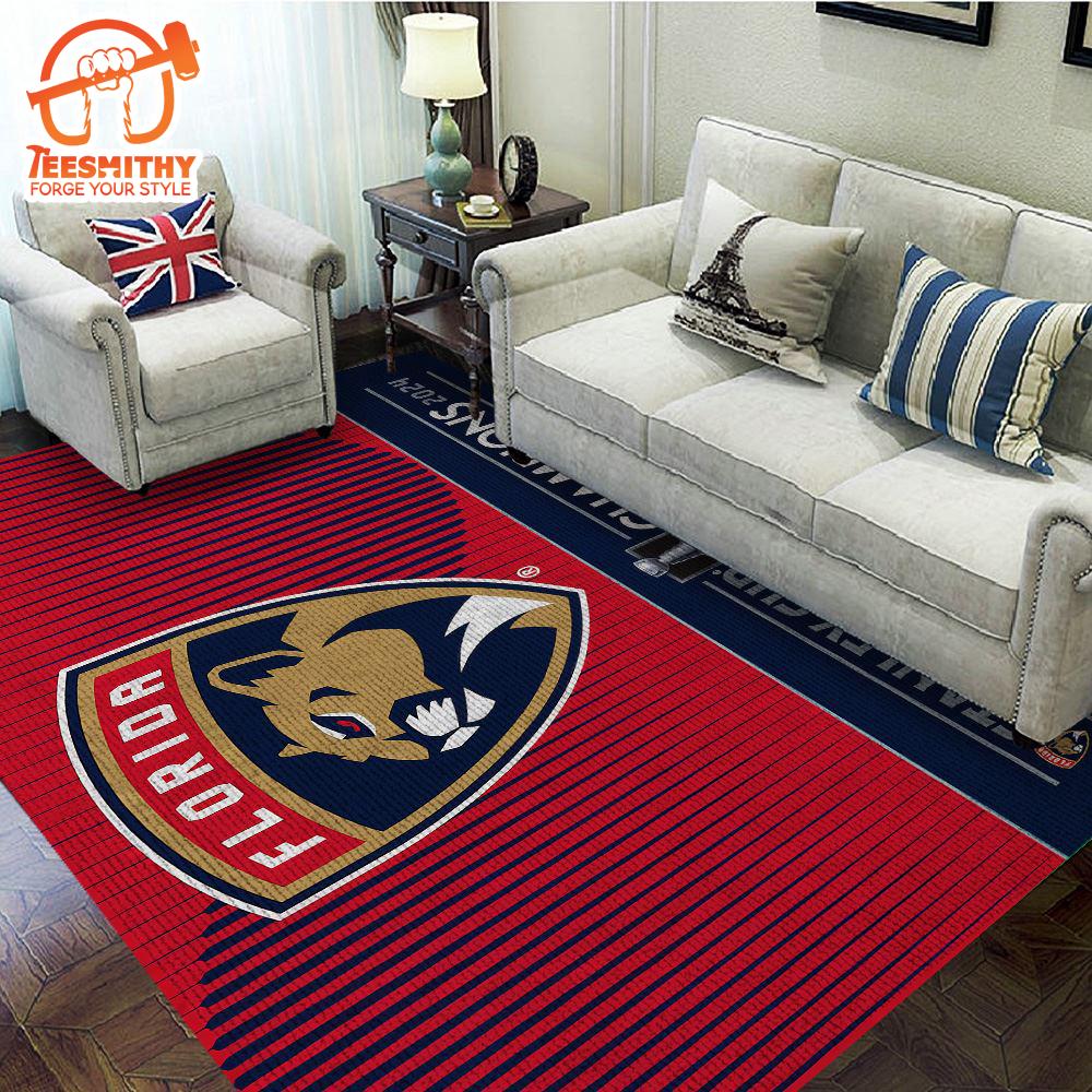 Florida Panthers Rectangular Rug Christmas For Fans