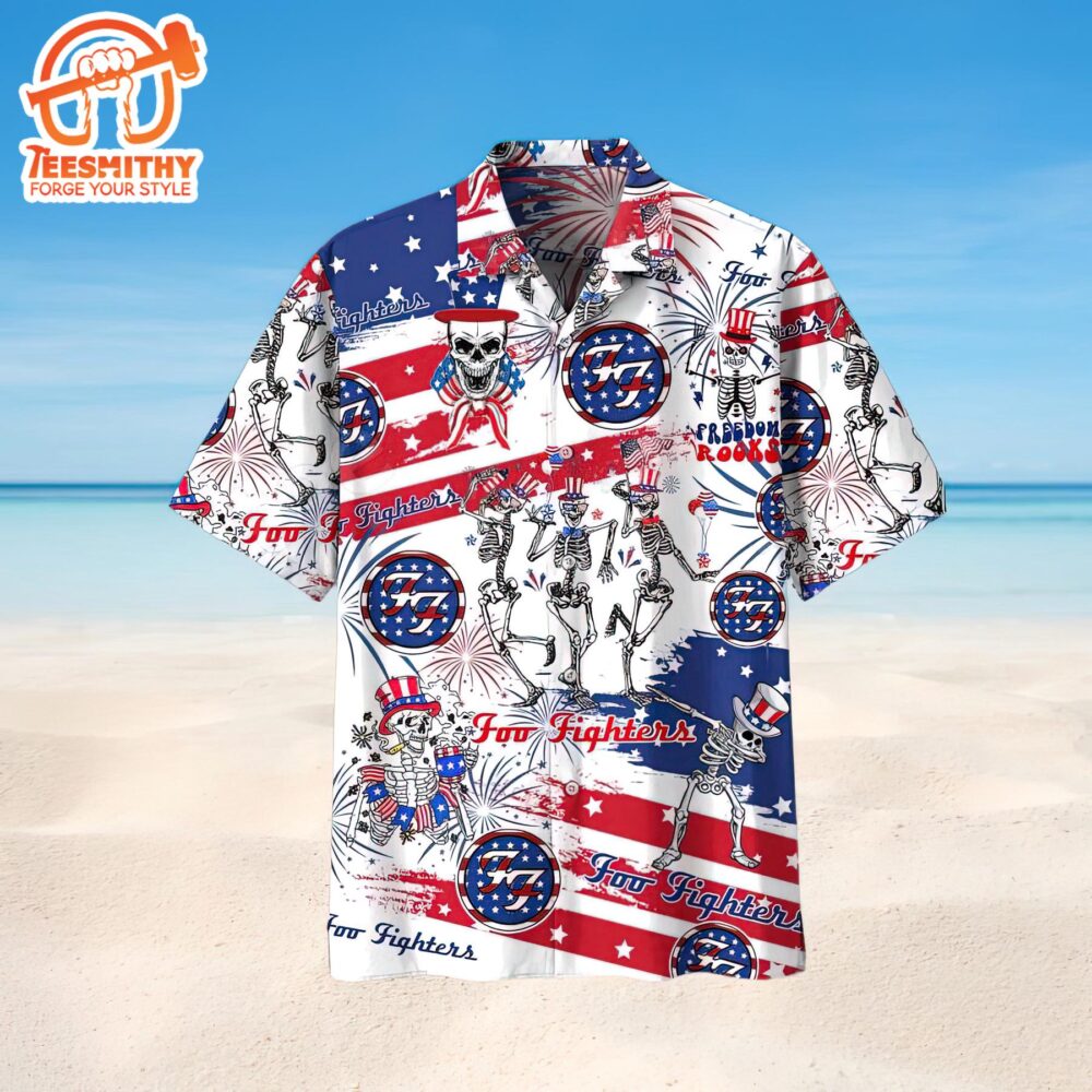 Foo Fighters American Spirit Hawaiian Aloha Shirts