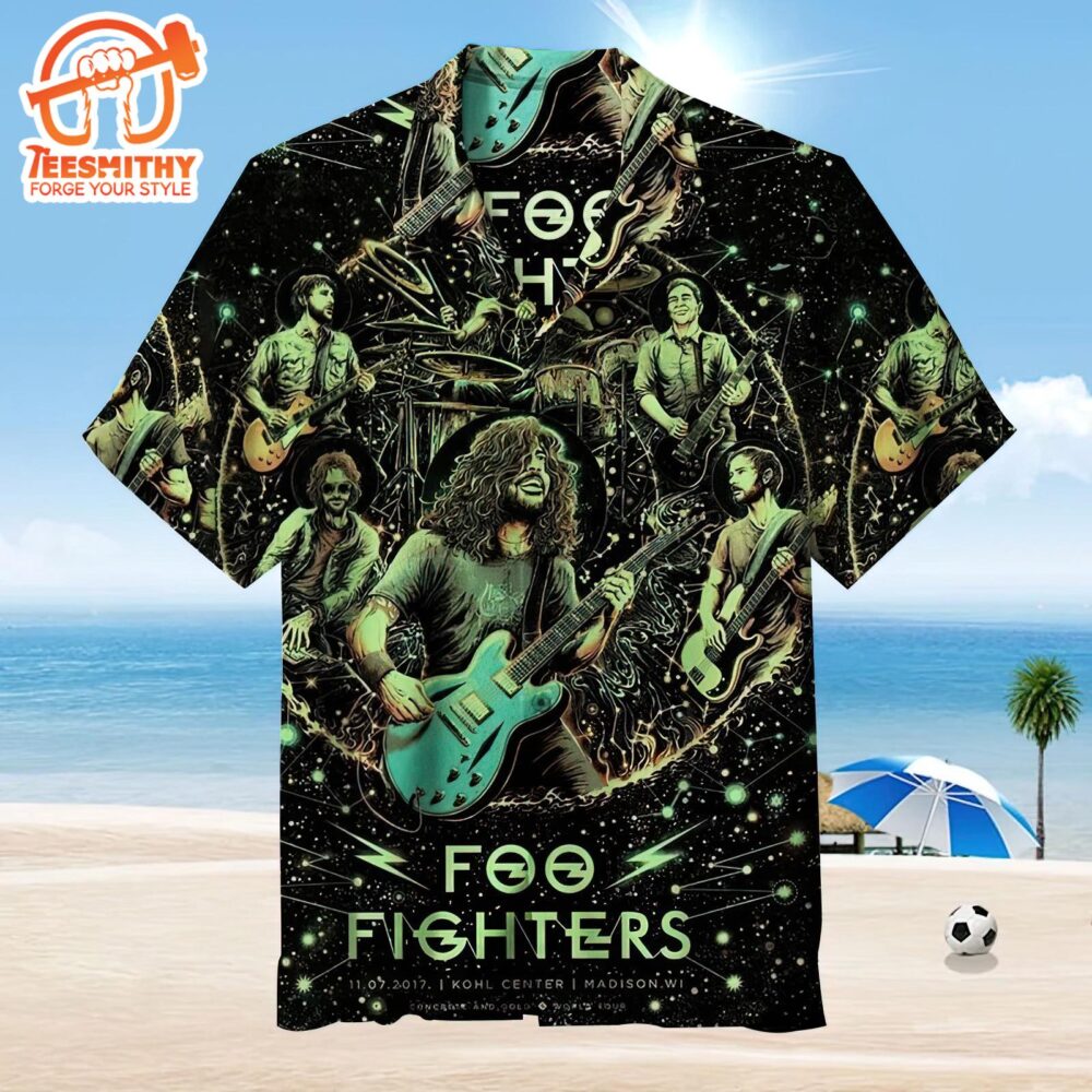 Foo Fighters Cosmic Rock Performance Hawaiian Aloha Shirts