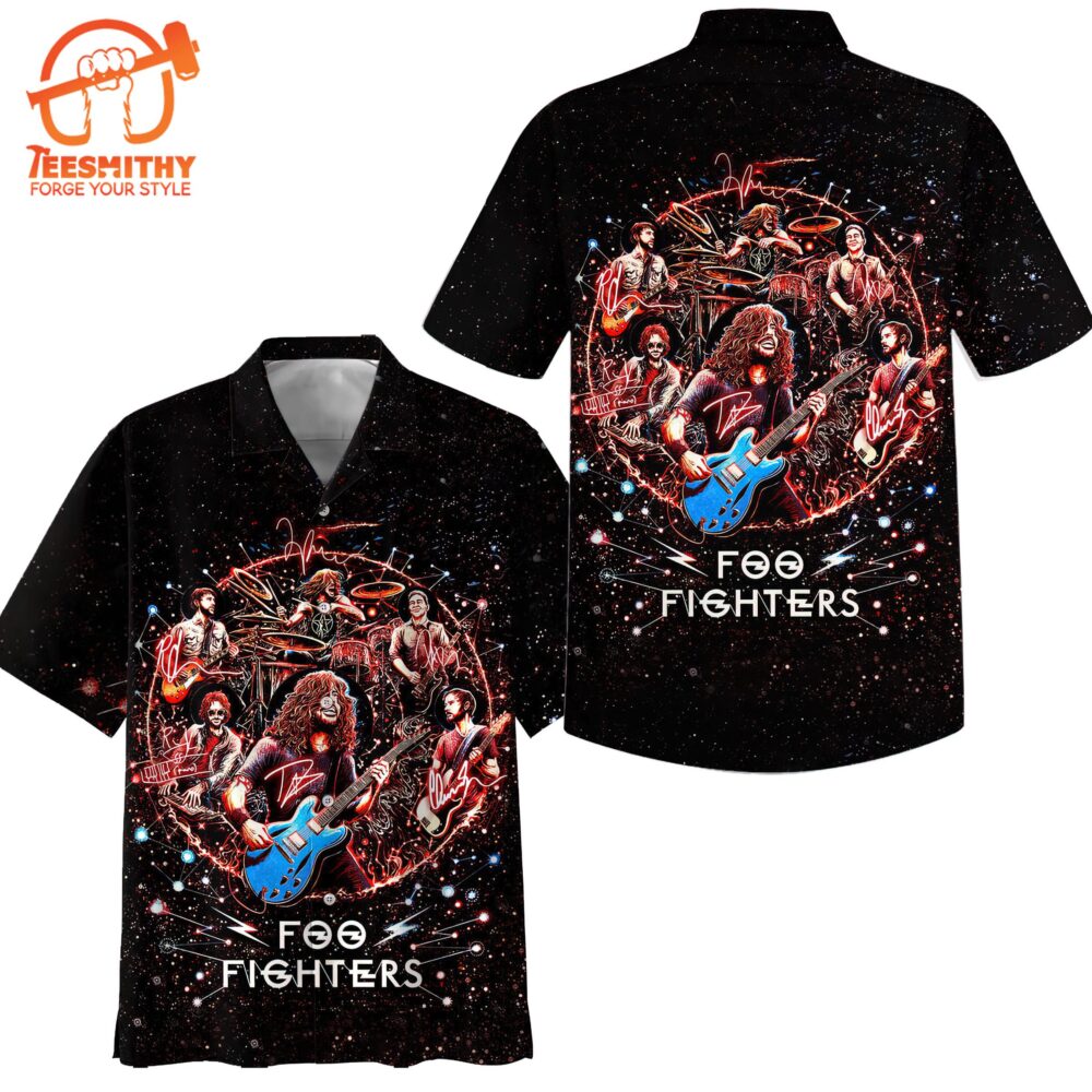 Foo Fighters Galaxy Hawaiian Aloha Shirts