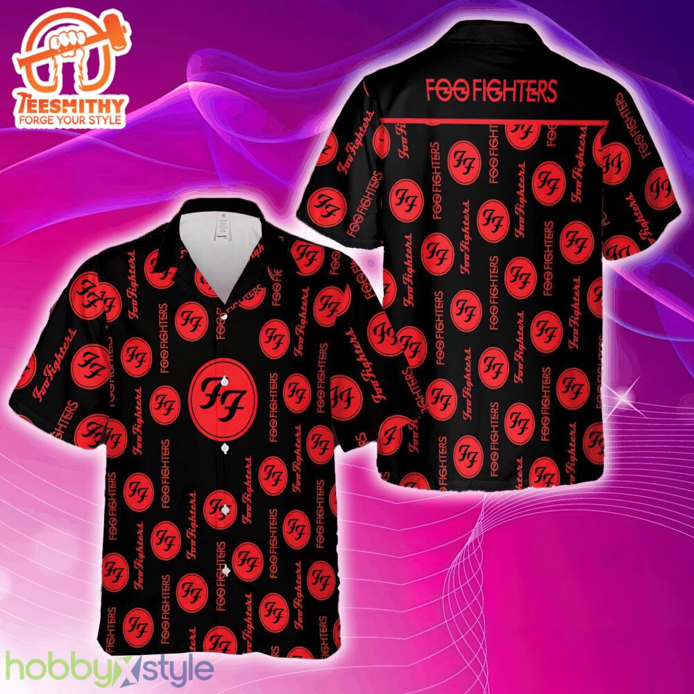 Foo Fighters Red Fury Hawaiian Aloha Shirts