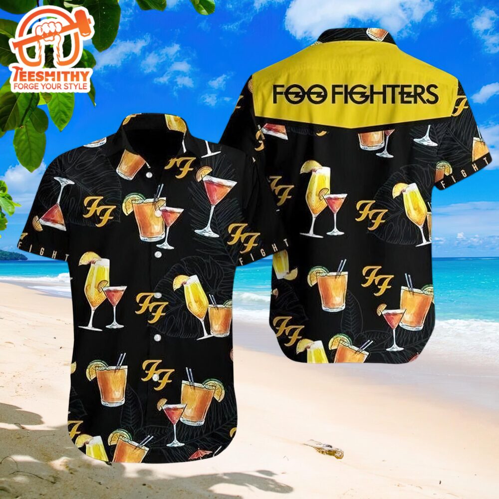 Foo Fighters Tropical Cocktail Hawaiian Aloha Shirts