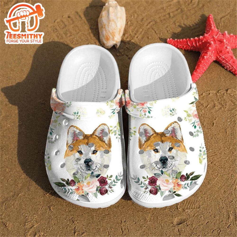 Footwearmerch Akita Inu shoes Crocs Crocband Clogs Shoes For Men Women