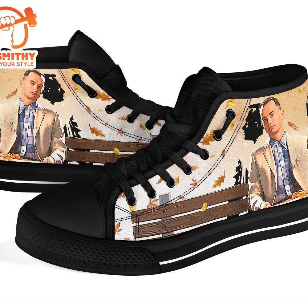 Forrest Gump Simple Man's High Top Shoes Funny Gift