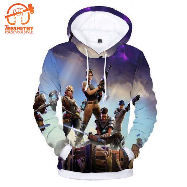 Fortnite Battle Royale Game All Over Print Hoodie For Fans