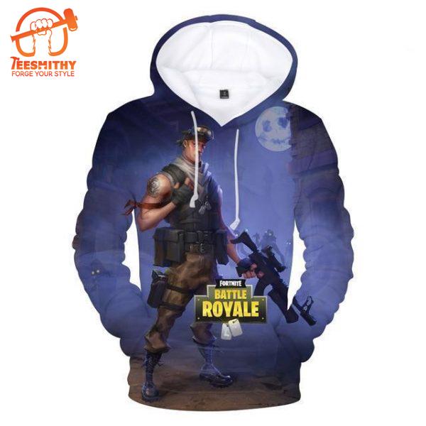 Fortnite Battle Royale Game All Over Printed Hoodie