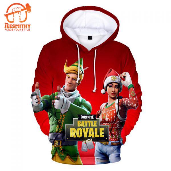 Fortnite – Fortnite Game Christmas Series Christmas Dress Up All Over Printed Hoodie