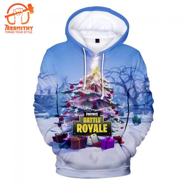 Fortnite – Fortnite Game Christmas Series Christmas Tree Super Cool All Over Printed Hoodie