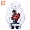 Fortnite – Fortnite Game Series Game Character Robot White All Over Printed Hoodie