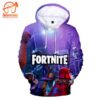 Fortnite – Fortnite Game Series Season 8 New Game Character Dj Alpaca All Over Printed Hoodie