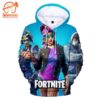 Fortnite – Fortnite Game Series Season 8 New Hero Battle Royale Blue All Over Printed Hoodie