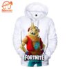 Fortnite – Fortnite Game Series Season 8 New Hero White All Over Printed Hoodie