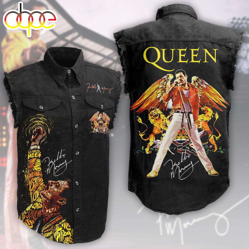 Freddie Mercury 3D Sleeveless Denim Shirt For Men And Women