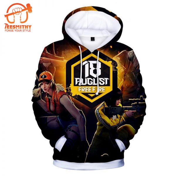 Free Fire – Free Fire Game Series Hero Character Battle Royale All Over Print Hoodie