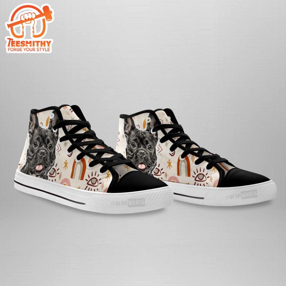 French Bulldog High Top Shoes Custom Boho