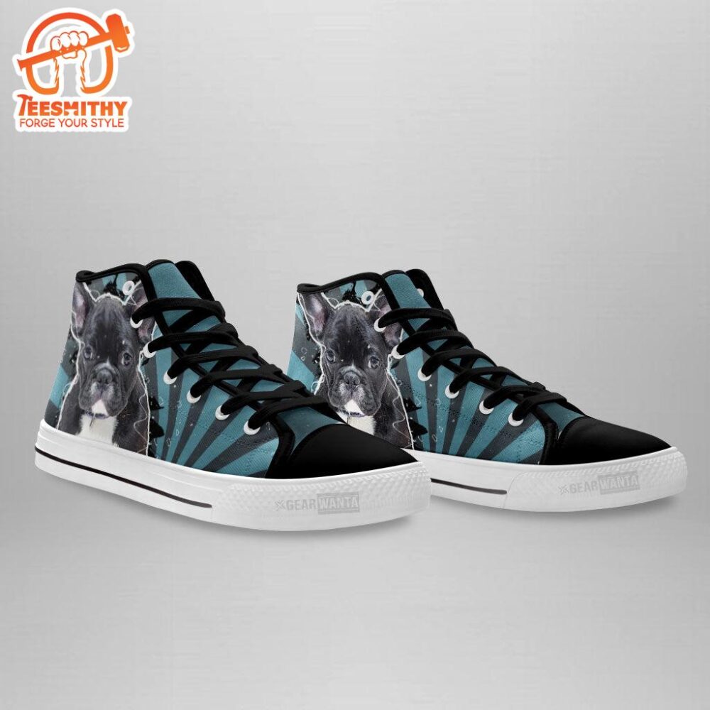 French Bulldog High Top Shoes Custom