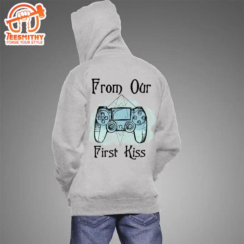 From Our First Kiss Till Our Last Breath Hoodie, Couple Hoodie, Couple Gamer Hoodie, Couple Valentine Hoodie, Unisex Sweater, Sweatshirt