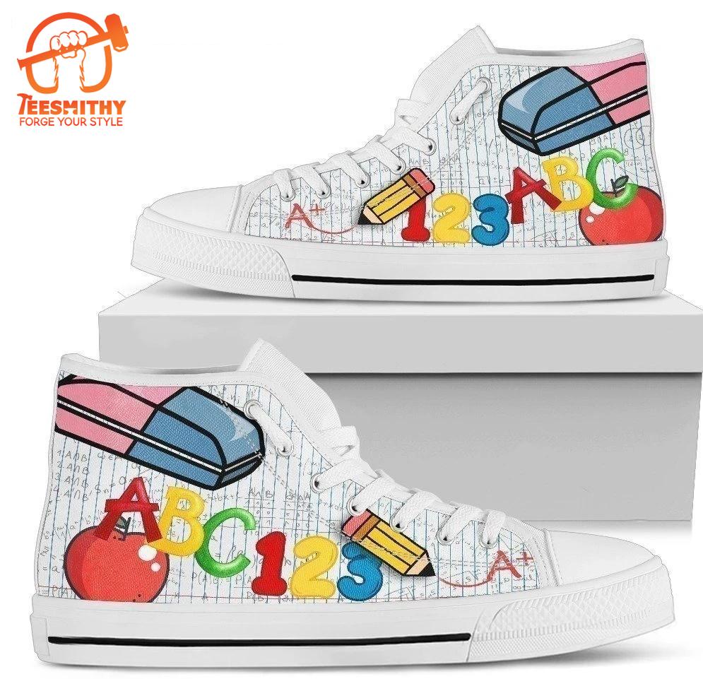 Funny Math Teacher Women’s High Top Shoes Gift Idea 2