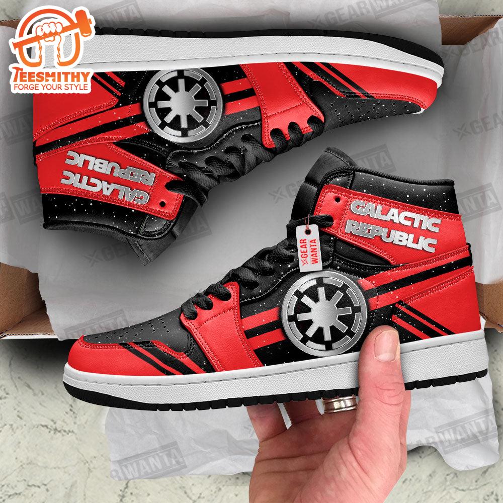 Galactic Republic Star Wars Symbols Air Jordan 1 Shoes Custom For Fans