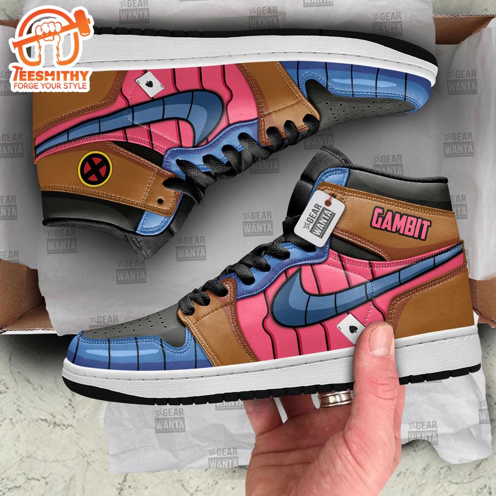 Gambit Remy LeBeau Air Jordan 1-Sneakers Custom For Movies Fans